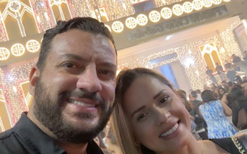 Robson e Agnes Ouro Preto prestigiam abertura do Encantos do Natal em Garanhuns