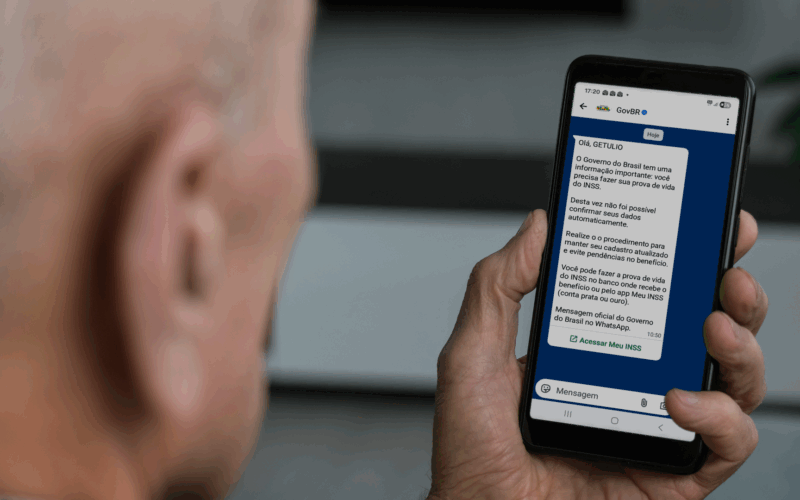 INSS inicia envio de alertas via WhatsApp para atualização de informações dos beneficiários
