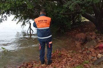 Alertas da Defesa Civil sobre inundações nas Ilhas, Guarujá e Região Sul de Porto Alegre